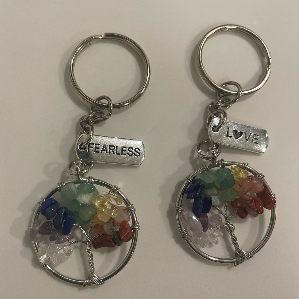 Handmade tree of life keychain